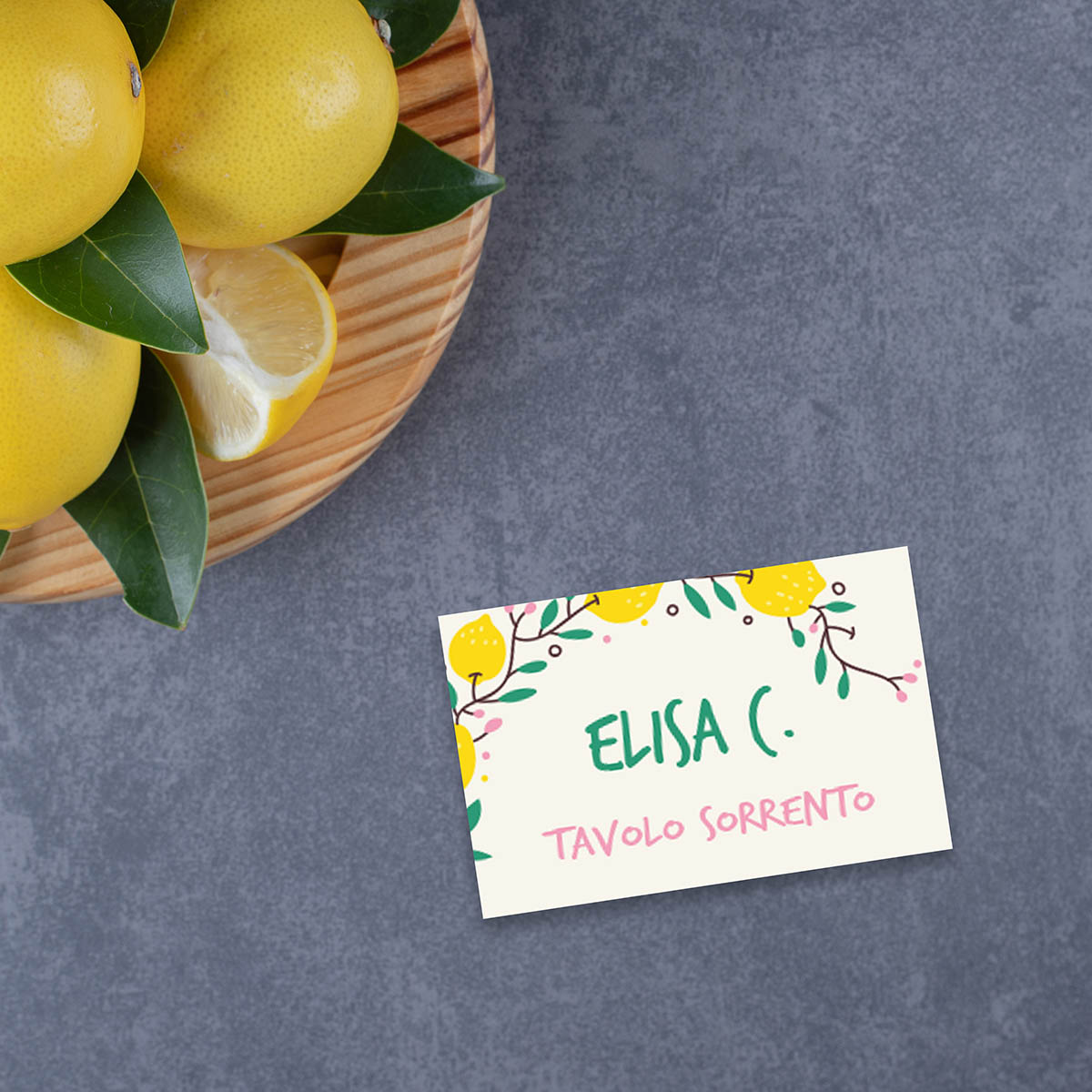 escort card matrimonio limoni