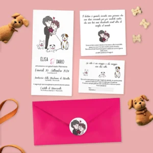 partecipazioni matrimonio cani
