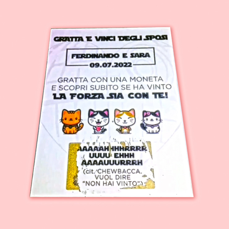 GRATTA E VINCI SPOSI STAR WARS