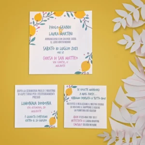 partecipazioni matrimonio limoni